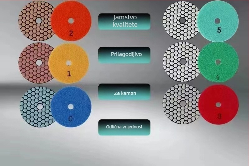 Diamantski disk za poliranje mramora, vezan smolom, za suho brušenje, sinterirani, industrija kamen, marka Cow Ball, težina 0.1