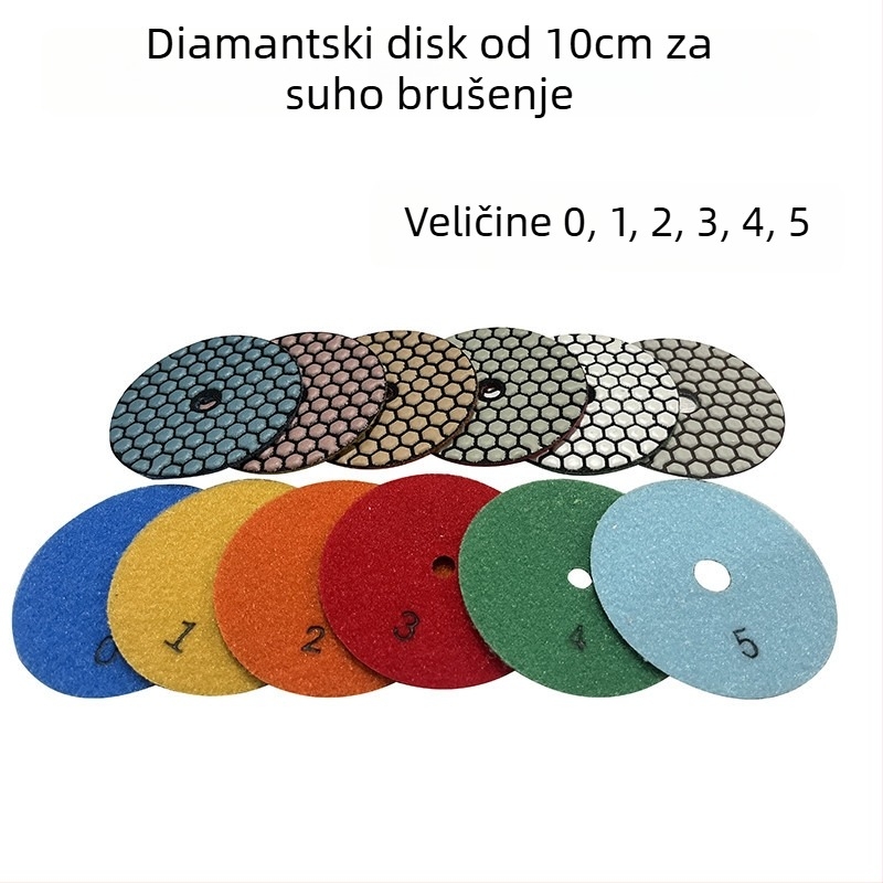 Diamantski disk za poliranje mramora, vezan smolom, za suho brušenje, sinterirani, industrija kamen, marka Cow Ball, težina 0.1