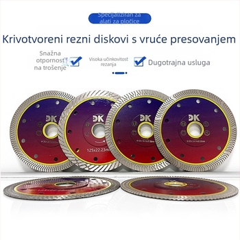 Diamantski rezni disk za keramičke pločice, vitrificirane cigle i kamen — vruće presovana keramička mrežasta valovita ploča, model ZW-HL0711, keramički spojni materijal, proces sinterizacije, po narudžbi