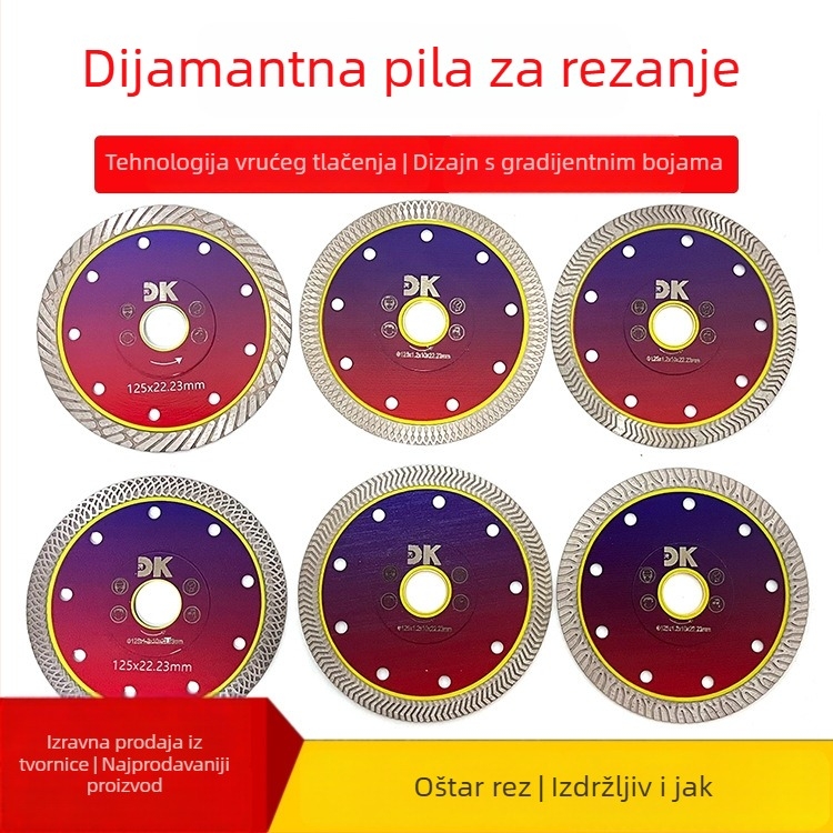 Diamantski rezni disk za keramičke pločice, vitrificirane cigle i kamen — vruće presovana keramička mrežasta valovita ploča, model ZW-HL0711, keramički spojni materijal, proces sinterizacije, po narudžbi