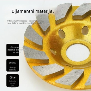 Diamantski brusni disk za poliranje kamena – sinteriran, za mramor i beton; brušenje rubova i zidova