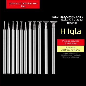 H Needle Emery Jade Graviranje Glava, Model H Needle, Iron Fist