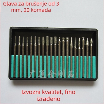 Duofeng DF03 Elektroplatirana dijamantna igla za brušenje, 20 kom., za brušenje žada