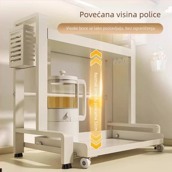 Izvlačni dvostruki stalak za začine u kuhinji, od karbonskog čelika, montaža bez bušenja