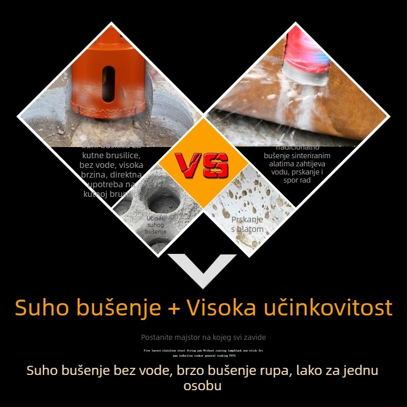 Ke-Zhi De Dijamantom brazano bušenje za kutnu brusilicu za rupe u mramoru, granitu, staklu, pločicama i keramici