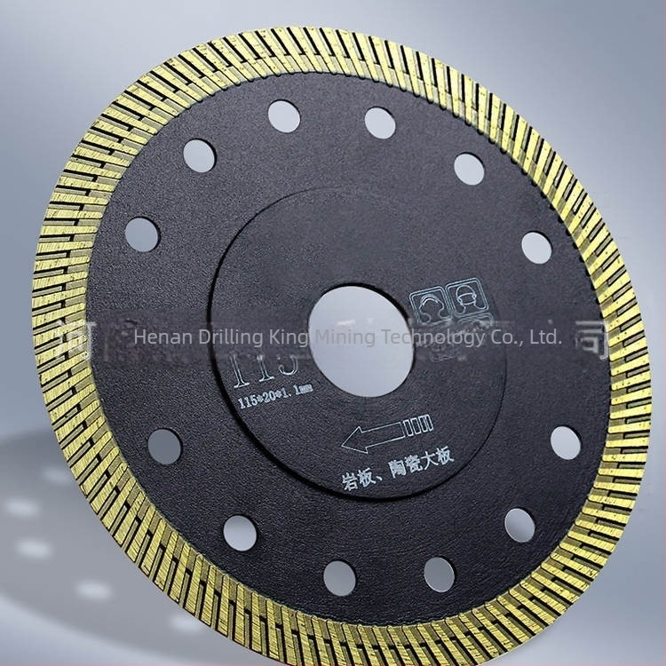 Diamantski disk za rezanje pločica Diamond King DK115-AMY, ultra-tanki disk za keramiku, za suho i mokro rezanje i kantiranje rubova; unutarnji promjer 20/22.23, maksimalna brzina 80, vezivni materijal: metalni spoj, proizvodni proces: sinteriranje