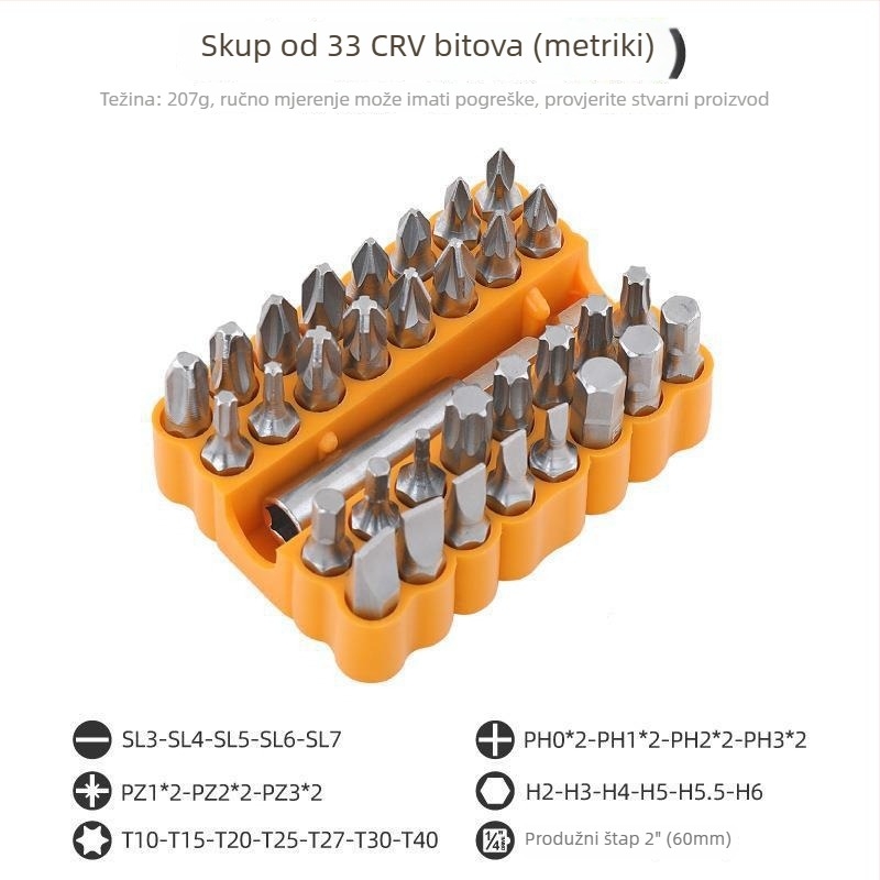 Shimon Mini ratchet socket ključ s magnetskim držačem bitova — Cr-V čelik, 1 komad, 60 g, Mini Ratchet serija
