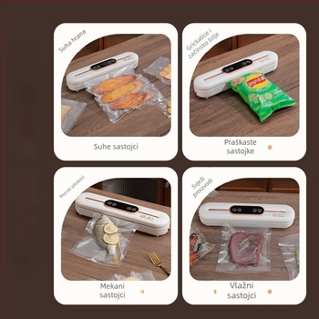 Kućna vakuumska mašina za pakiranje, automatsko vakuumsko zavarivanje, ABS kućište, 90W, 110–220V