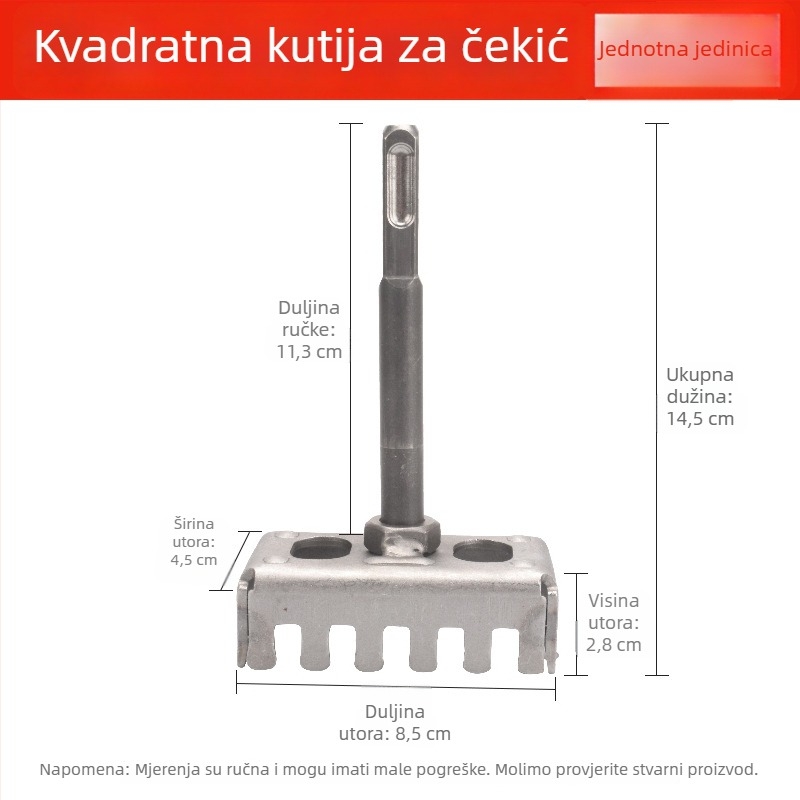 Pengpeng 86-Line otvarač otvora na zidu za kutije s četvrtastim otvorom – električni bušački alat za vodoinstalatera i elektromehaničara