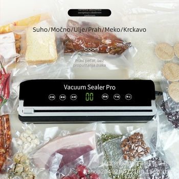 Kućni vakuumski zatvarač s ABS kućištem, 120W, napajanje iz utičnice, vakuumska funkcija, kapacitet ispod 500 mL