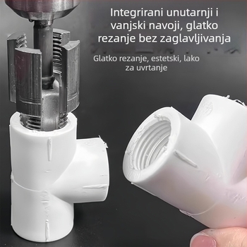 Telford električni alat za navojavanje vodovodnih cijevi, unutarnji i vanjski navoj, univerzalni, 4- i 6-točkovni