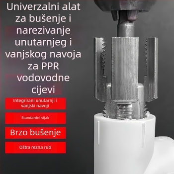 Telford električni alat za navojavanje vodovodnih cijevi, unutarnji i vanjski navoj, univerzalni, 4- i 6-točkovni