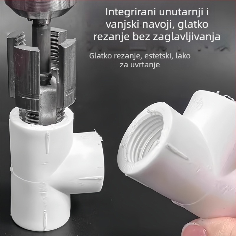 Telford električni alat za navojavanje vodovodnih cijevi, unutarnji i vanjski navoj, univerzalni, 4- i 6-točkovni