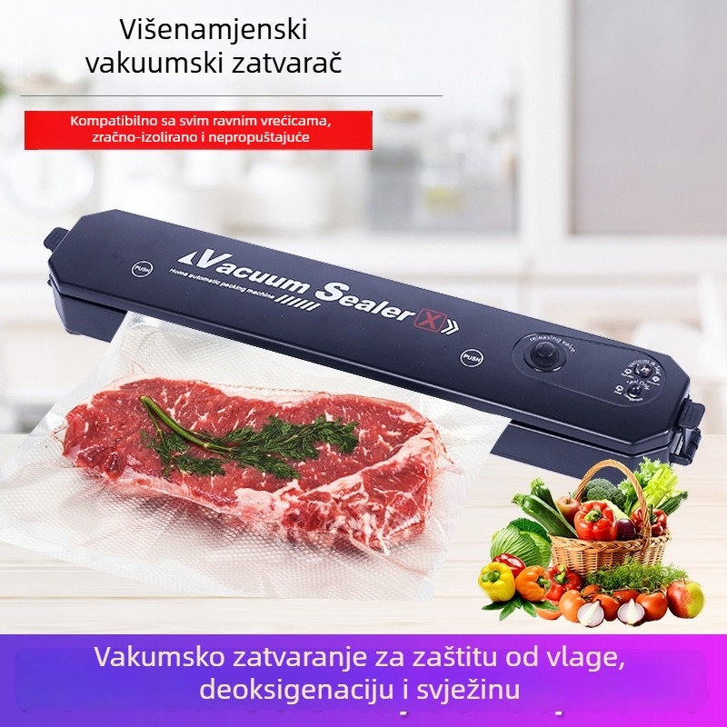 Prijenosni vakuumski zatvarač za kućnu upotrebu, dizajn jastuka, 24W, 110-220V, kapacitet 500-1000ml, ABS