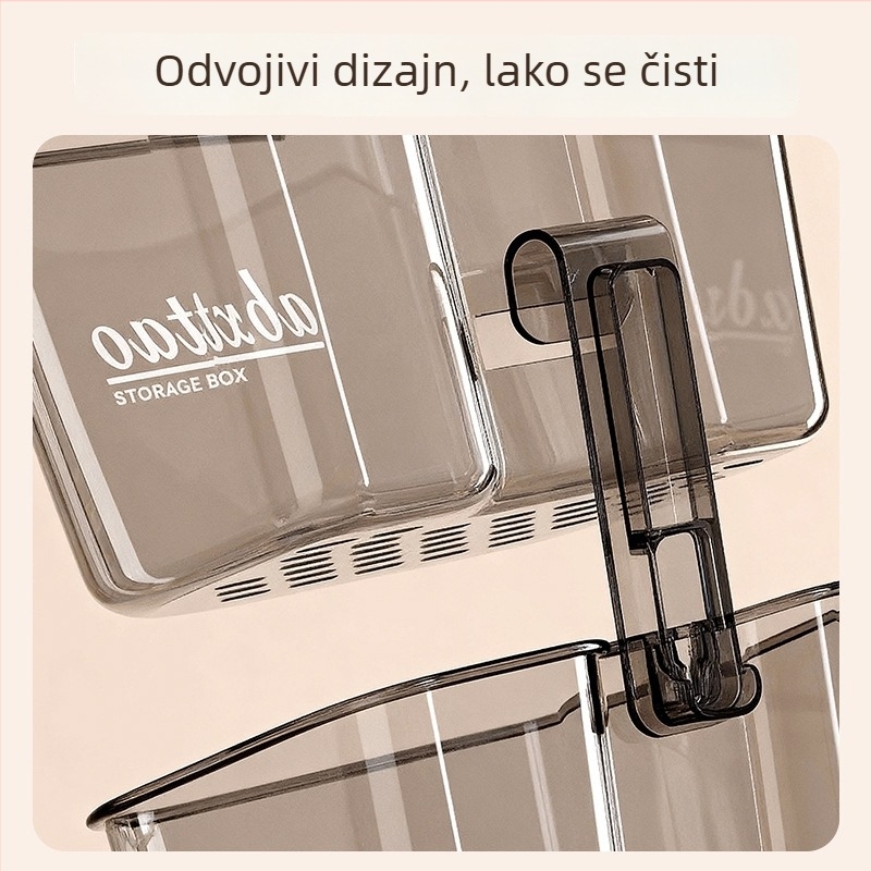 Zidni držač s usisnom čašom za luk, đumbir i češnjak – kuhinjski organizator
