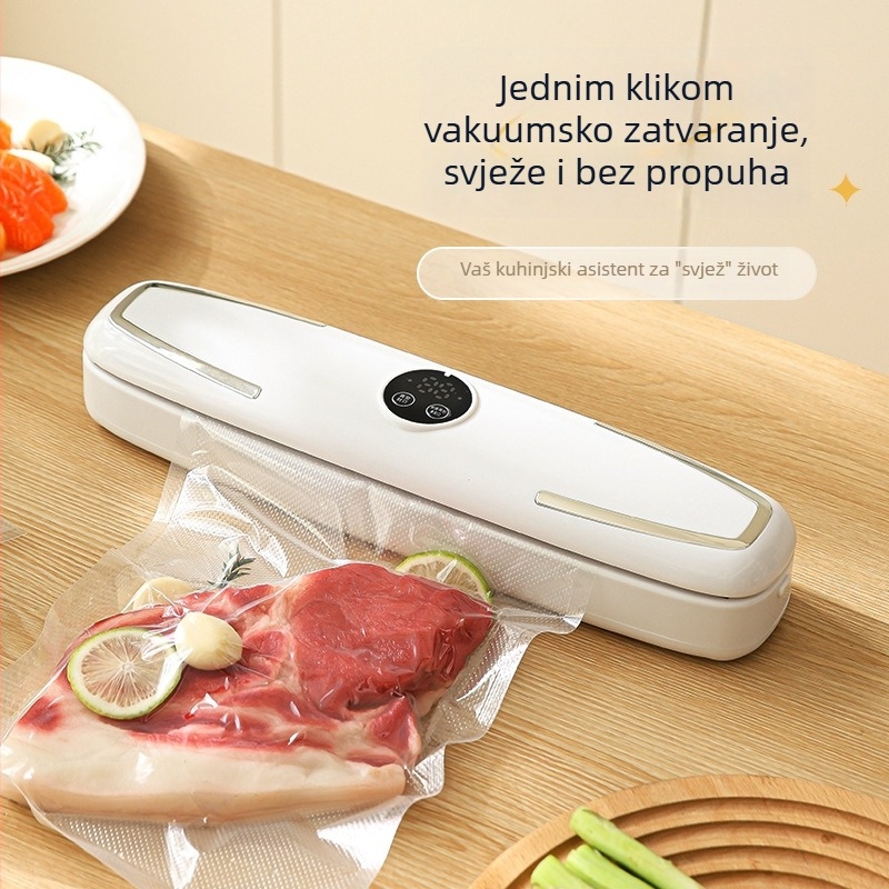 Kućni stroj za vakuumsko pakiranje hrane, kompaktni mini uređaj za toplinsko zatvaranje, 90 W, 110-220 V, ABS kućište, kapacitet 500–1000 ml