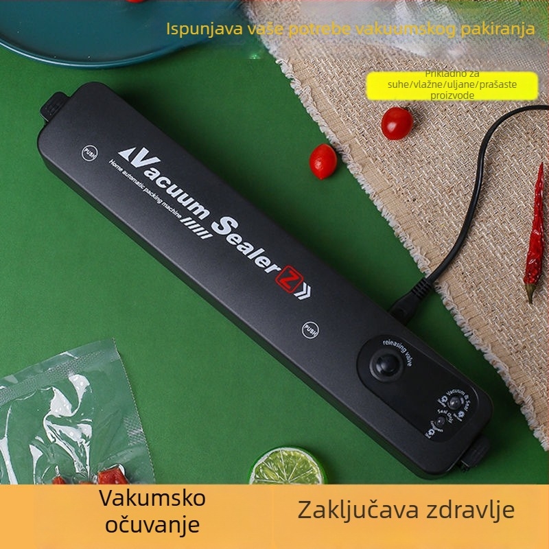 Ya zhou Domaći automatski vakuumski stroj za pakiranje, funkcija brtvljenja, snaga 90W, nominalna snaga 220W