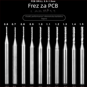 Fréza od tvrdog karbida za PCB, vreteno 3.175 mm, verzija s više specifikacija, za HID/autobus/visokog brzina RF/IC nosače ploča