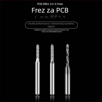 Fréza od tvrdog karbida za PCB, vreteno 3.175 mm, verzija s više specifikacija, za HID/autobus/visokog brzina RF/IC nosače ploča
