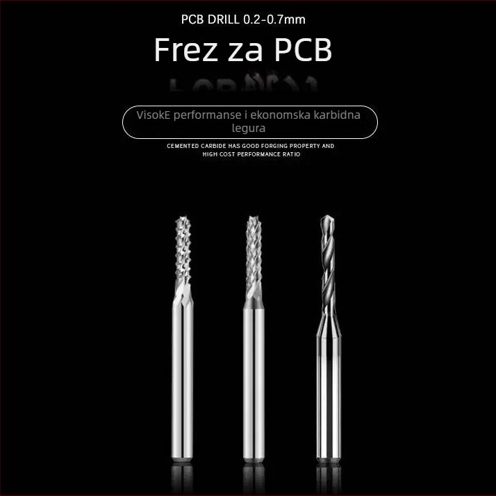 Fréza od tvrdog karbida za PCB, vreteno 3.175 mm, verzija s više specifikacija, za HID/autobus/visokog brzina RF/IC nosače ploča