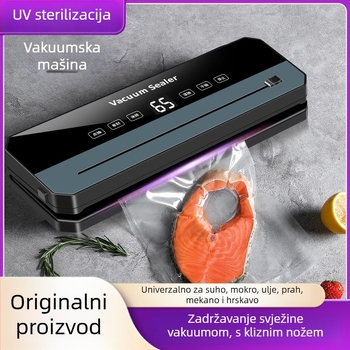 Kućni stroj za vakuumsko zatvaranje s funkcijom vakuuma i zatvaranja (Vakuum i zatvaranje, 120W, 220V, ABS kućište, vrećice do 500 ml)