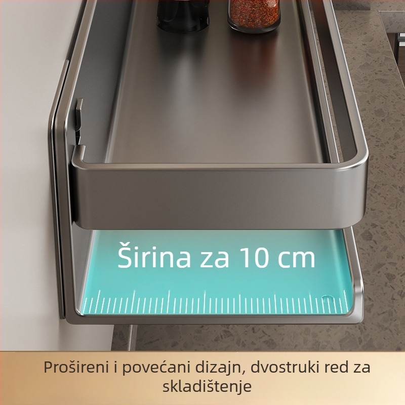 Zidni stalak za začine od karbonskog čelika, višenamjenski, bez bušenja