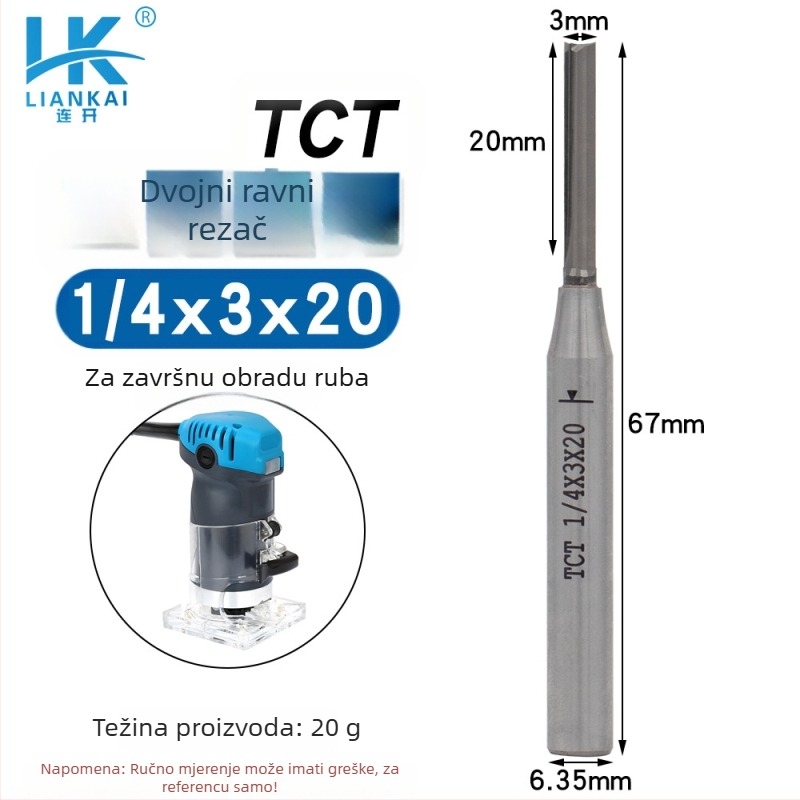 Pravokutni nož za stroj za doradu, premaz wolframovim čelikom (TCT), frezni alat