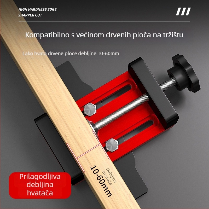 Fréza za ugradnju vrata ormarića s višestrukim funkcijskim alatima za pozicioniranje vrata i pomoćnim držačem vrata (Serija: Ugradnja vrata ormarića; Vrsta proizvoda: freza; Opseg obrade: drvo/MDF/laminat; Opseg primjene: montaža stolarije)