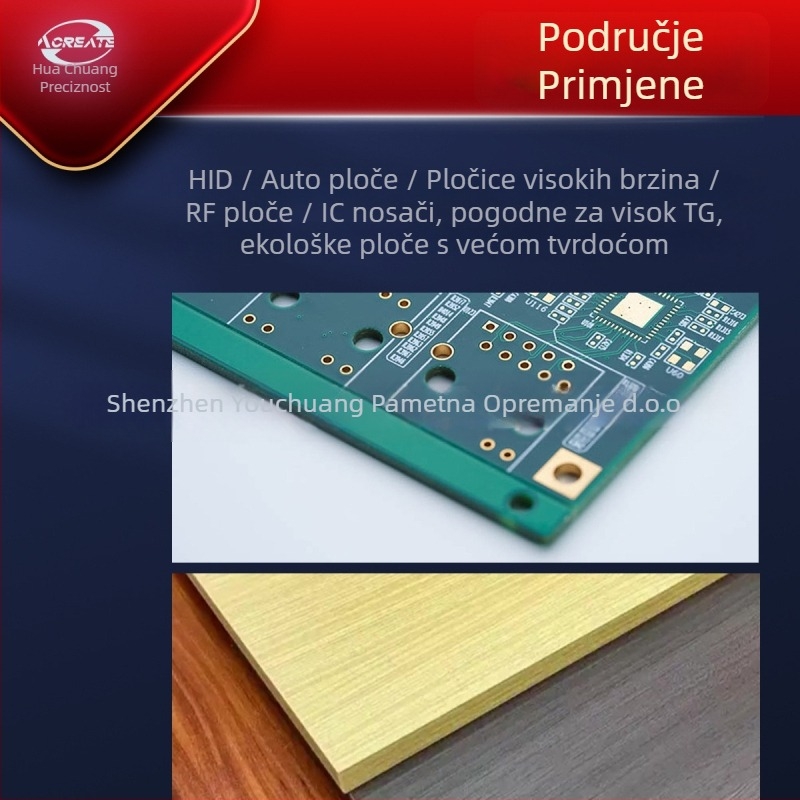 Acreate Huachuang tvrdo-karbidna freza s finim zubima, za PCB, najlon i plast