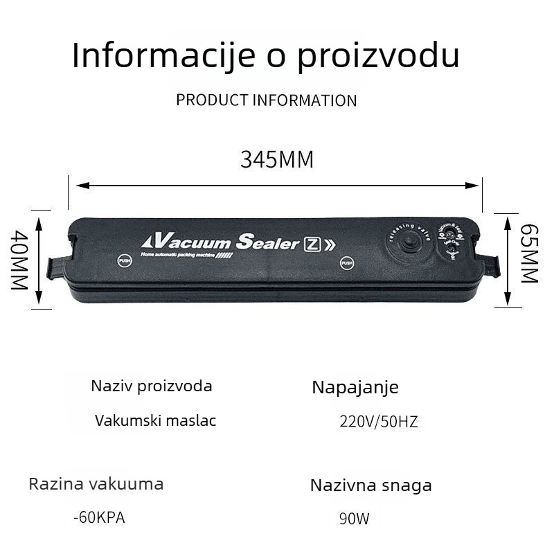 Automatska kućna mašina za vakuumsko pakiranje hrane – sve-u-jednom aparat za očuvanje namirnica