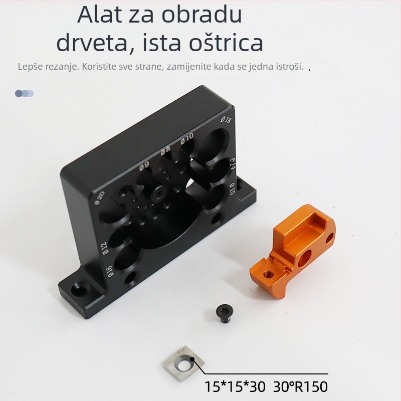 Alat za drvodjelstvo — Podesivi uređaj s 9 otvora koji pretvara četverokutne šipke u okrugle kolčiće (DIY)
