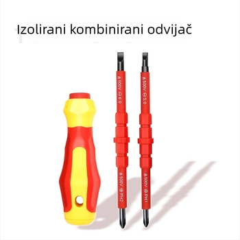 3-u-1 izolirani dvostrani odvijač set, magnetičnim vrhovima, Cr-V čelik, 144 g, za izolaciju, auto popravke, industriju i kućno održavanje