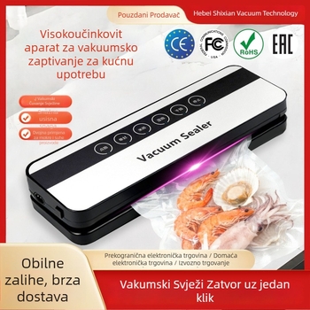 Vakuumski zatvarač za kućnu upotrebu – automatski, prenosni, ABS, 120 W, 100-240 V, 750 g, 500-1000 ml