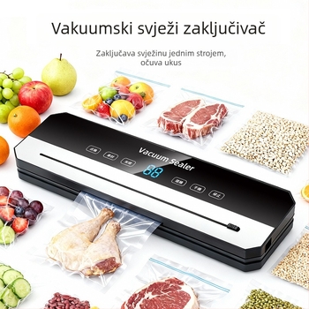 Kućni vakuumski aparat za pakiranje hrane s reznim nožem i usisavanjem, ABS kućište, 220V, 120W, kapacitet 500–1000 ml