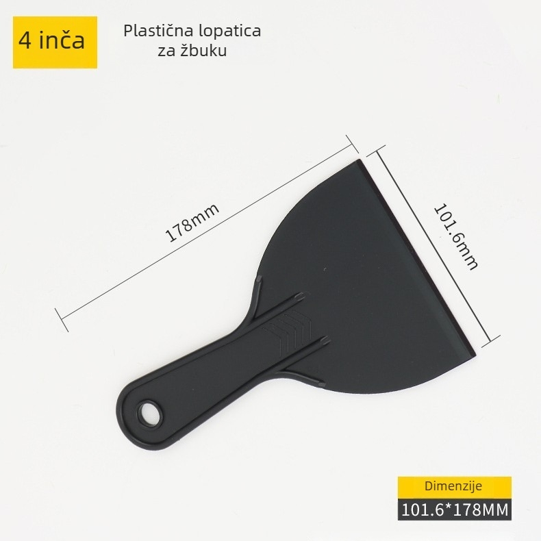Set plastičnih špachtli i strugalica za staklo: strugalica za staklo, oštrica za čišćenje tapeta, uklanjanje ljepila, žbuka špatula