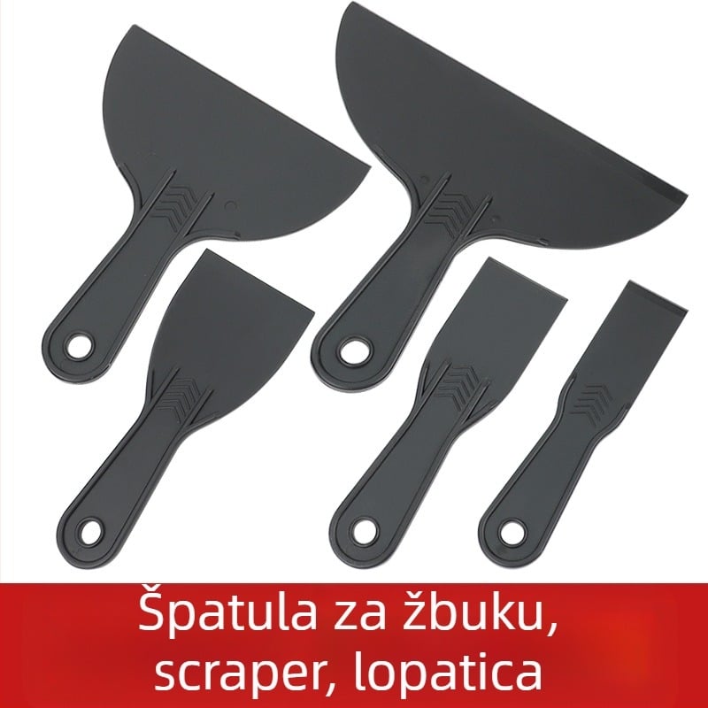 Set plastičnih špachtli i strugalica za staklo: strugalica za staklo, oštrica za čišćenje tapeta, uklanjanje ljepila, žbuka špatula