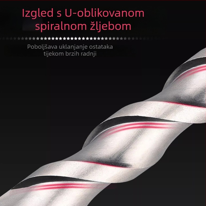 Vrtni bit za beton s električnim čekićem, legura volframovog čelika, 60 g, Ziplock pakiranje