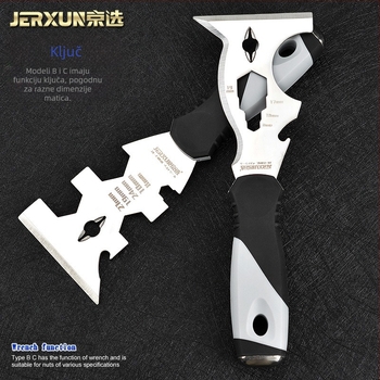 Špatula od nehrđajućeg čelika za žbukanje i kit, višefunkcionalna debela spatula, marka JERXUN