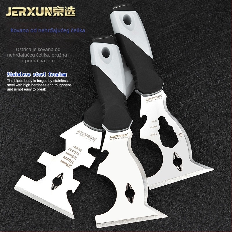 Špatula od nehrđajućeg čelika za žbukanje i kit, višefunkcionalna debela spatula, marka JERXUN