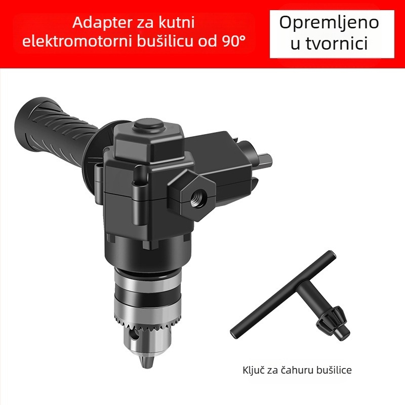 Višenamjenski 90° kutni adapter za bušilicu i odvijač – univerzalni držač bitova