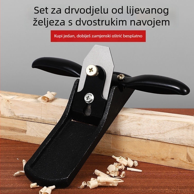 Drvoplani planer s podesivom jednom oštricom za rubove — ručni potisni planer