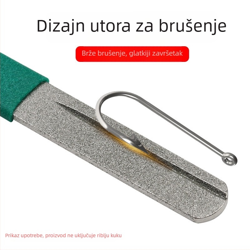 Diamantski pilnik za udice – Prenosni alat za oštrenje udica za varalice i fly fishing, brzi brusni kamen