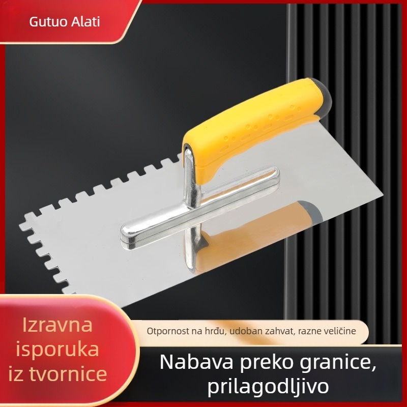 Špahtla za žbukanje s 4 zuba, aluminijska legura, PT-2008
