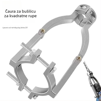Čvrsti držač bušilice za kvadratni otvor – adapter za bušenje kvadratnih rupa na stolnoj bušilici