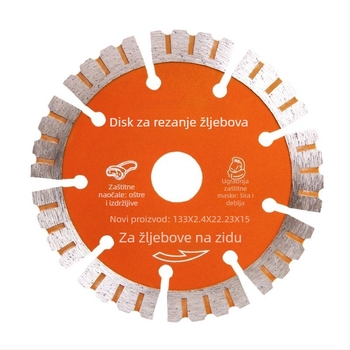 Dijamantni disk za rezanje kamena s utorima — marka Jirui, podrijetlo Shijiazhuang, primjena: obrada betona