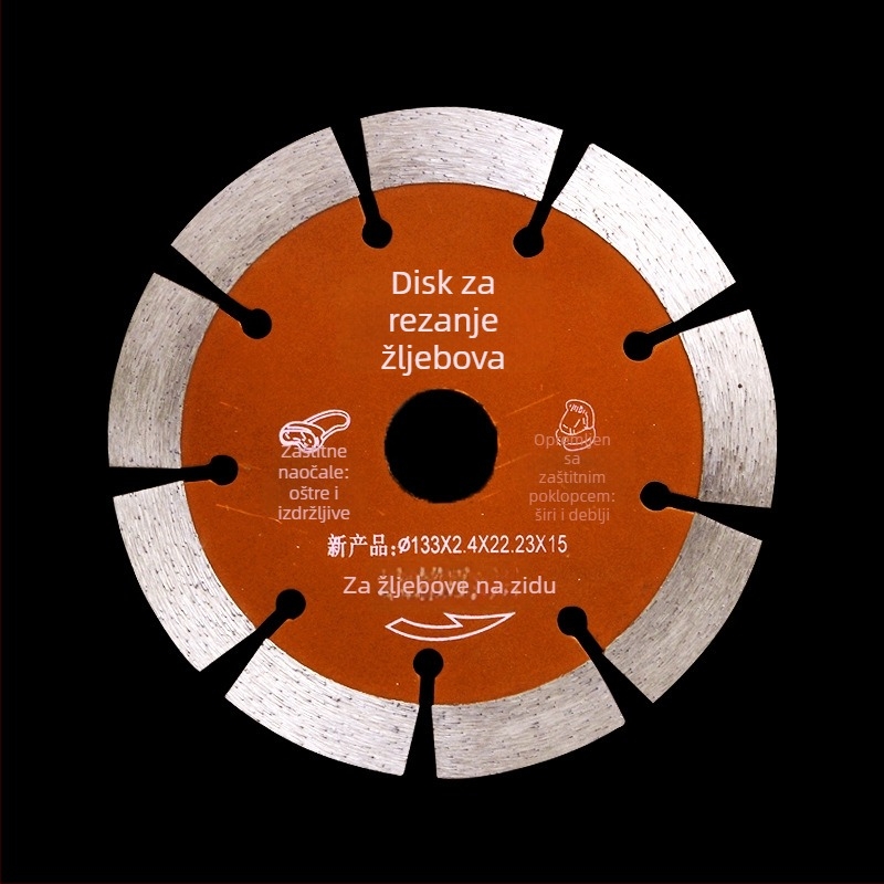 Dijamantni disk za rezanje kamena s utorima — marka Jirui, podrijetlo Shijiazhuang, primjena: obrada betona