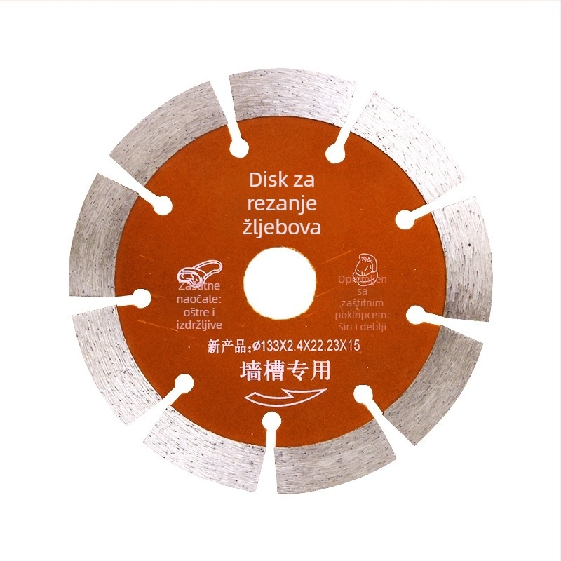 Dijamantni disk za rezanje kamena s utorima — marka Jirui, podrijetlo Shijiazhuang, primjena: obrada betona