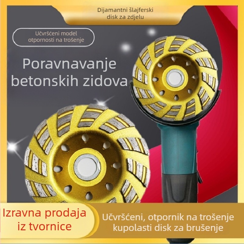 Dijamantni disk za brušenje čašastog oblika za beton (Marka: Strong; Model: Large clumping; Proces proizvodnje: Sintered; Pogodno za obradu betona)