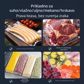 Kompaktna kućna mašina za vakuumsko zatvaranje s dvostrukom pumpom, automatska, za suho i mokro pakiranje