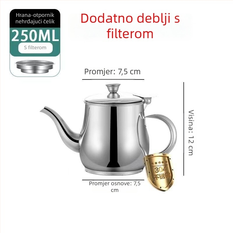 Nerđajući čelična posuda za ulje, izljev otporan na prolijevanje i filtr za kuhinju